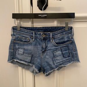 H&M Geometric design denim shorts